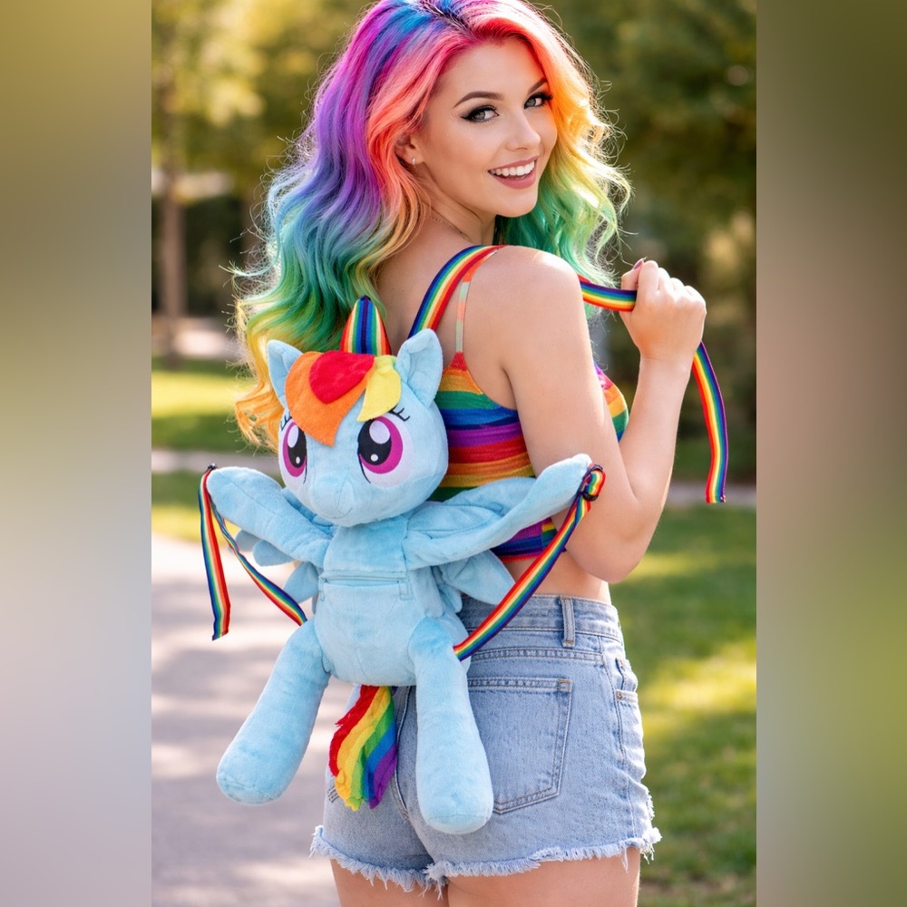 RARE My Little Pony Rainbow Dash LARGE Backpack Shoulder Purse by WeLoveFine